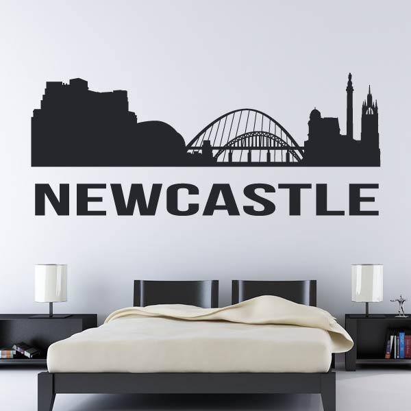 Newcastle upon Tyne UK Cityscape Skyline Wall Art Sticker | Apex Stickers