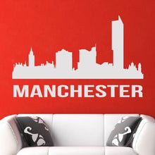 Load image into Gallery viewer, Manchester UK Cityscape Skyline Wall Art Sticker | Apex Stickers
