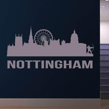 Load image into Gallery viewer, Nottingham UK Cityscape Skyline Wall Art Sticker | Apex Stickers
