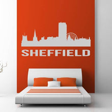 Load image into Gallery viewer, Sheffield UK Cityscape Skyline Wall Art Sticker | Apex Stickers
