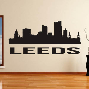 Leeds UK Cityscape Skyline Wall Art Sticker | Apex Stickers