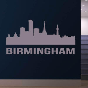 Birmingham UK Cityscape Skyline Wall Art Sticker | Apex Stickers