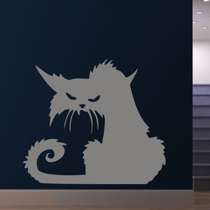 Evil Cat Halloween Witches Horror Spooky Wall Art Sticker | Apex Stickers