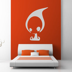 Cute Grim Reaper Head Wall Art Sticker | Apex Stickers