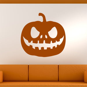 Evil Pumpkin Head Halloween Wall Art Sticker | Apex Stickers