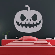 Load image into Gallery viewer, Evil Pumpkin Head Halloween Wall Art Sticker | Apex Stickers
