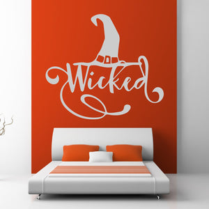 Wicked Witches Hat Halloween Wall Art Sticker | Apex Stickers