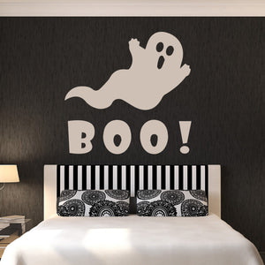 Boo Cartoon Ghost Halloween Scary Wall Art Sticker | Apex Stickers