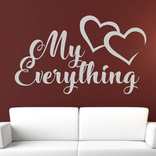Load image into Gallery viewer, My Everything Love Hearts Message Wall Art Sticker | Apex Stickers

