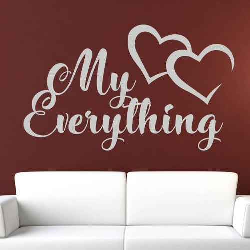 My Everything Love Hearts Message Wall Art Sticker | Apex Stickers