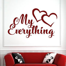 Load image into Gallery viewer, My Everything Love Hearts Message Wall Art Sticker | Apex Stickers
