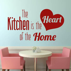 The Kitchen is the Heart of the Home Wall Art Sticker | Apex Stickers