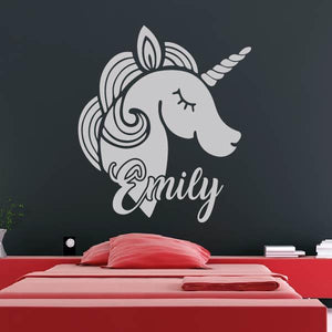 Unicorn Wall Art Sticker - Personalised Name | Apex Stickers