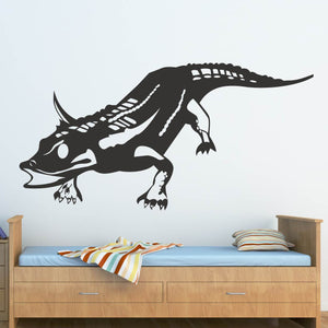Horned Alligator Dinosaur Wall Sticker | Apex Stickers
