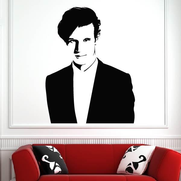 Matt Smith Doctor Who Portrait Wall Art Sticker | Apex Stickers