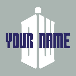 Personalised Name Doctor Who Logo Wall Art Sticker | Apex Stickers