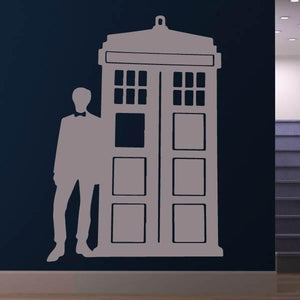 Doctor Who and the Tardis Wall Art Sticker | Apex Stickers
