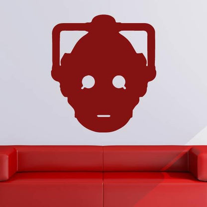 Dr Who Cyberman Head Wall Art Sticker | Apex Stickers