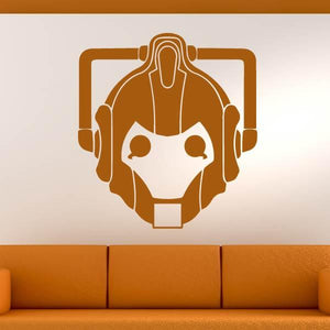 Doctor Who Cyberman Head Wall Art Sticker | Apex Stickers