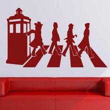 Load image into Gallery viewer, Dr Who Zebra Crossing Beatles Parody Wall Art Sticker | Apex Stickers
