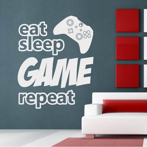 Eat Sleep Game Repeat Xbox Controller Wall Sticker | Apex Stickers