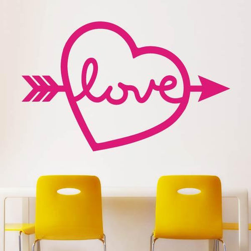 Love Heart Arrow Wall Sticker | Apex Stickers
