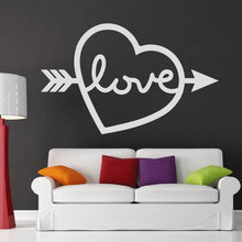 Load image into Gallery viewer, Love Heart Arrow Wall Sticker | Apex Stickers
