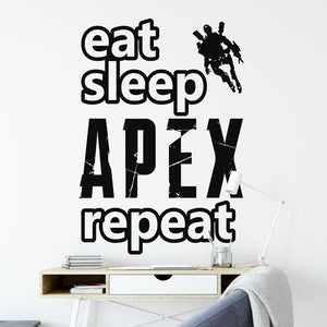 Eat Sleep Apex Legends Repeat Wall Sticker | Apex Stickers