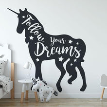 Load image into Gallery viewer, Unicorn Follow your Dreams Wall Sticker | Apex Stickers
