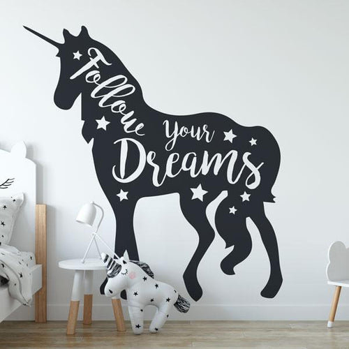 Unicorn Follow your Dreams Wall Sticker | Apex Stickers