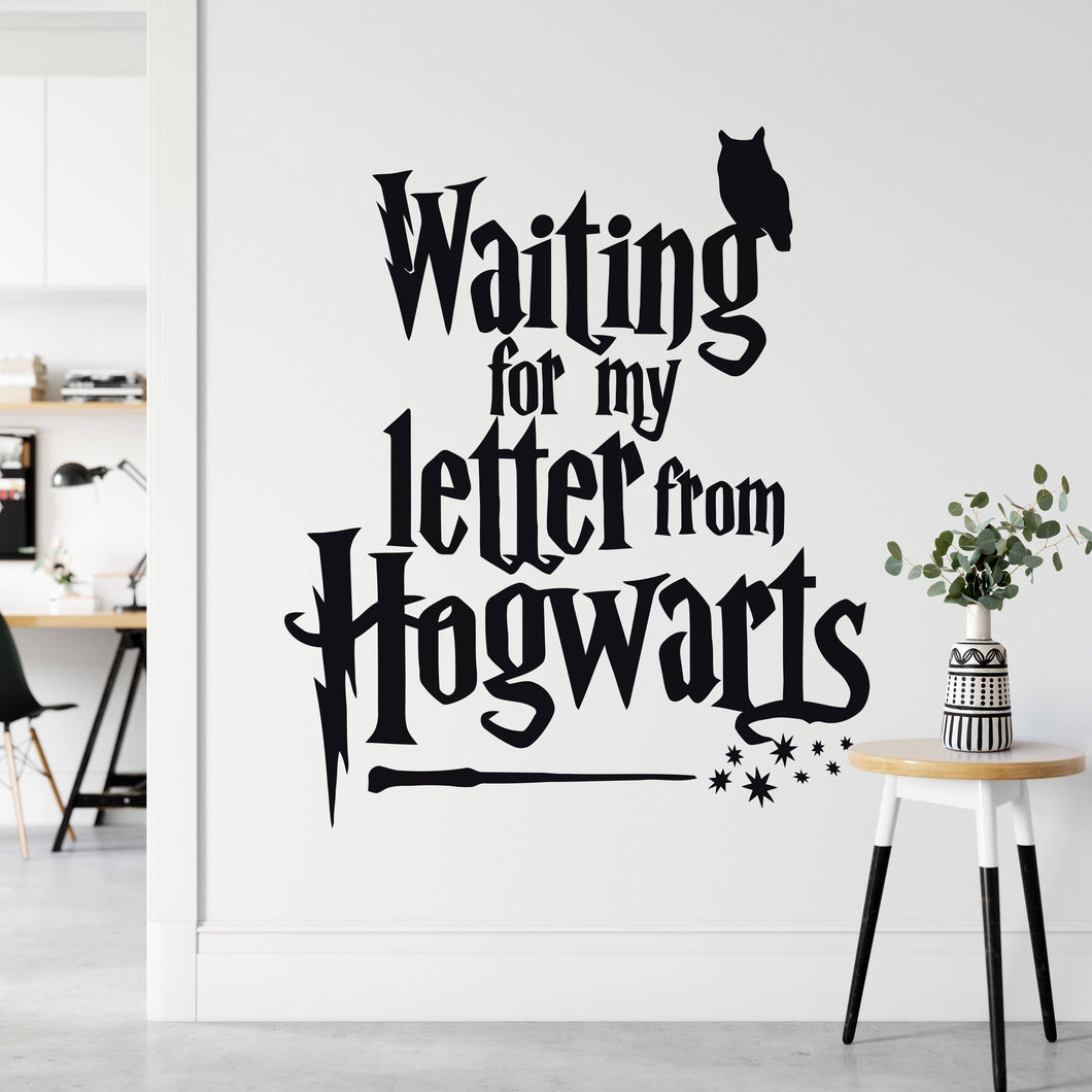 Waiting for my Letter from Hogwarts Wall Sticker | Apex Stickers