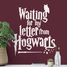 Load image into Gallery viewer, Waiting for my Letter from Hogwarts Wall Sticker | Apex Stickers
