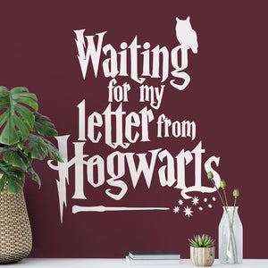 Waiting for my Letter from Hogwarts Wall Sticker | Apex Stickers