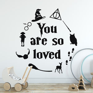 Harry Potter Wall Sticker Quote You are So Loved.