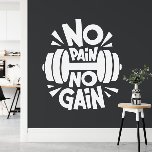 No Pain No Gain Wall Sticker | Apex Stickers