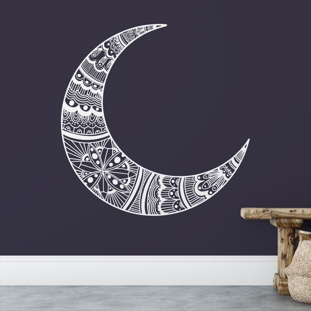 Mandala Moon Design Wall Sticker | Apex Stickers