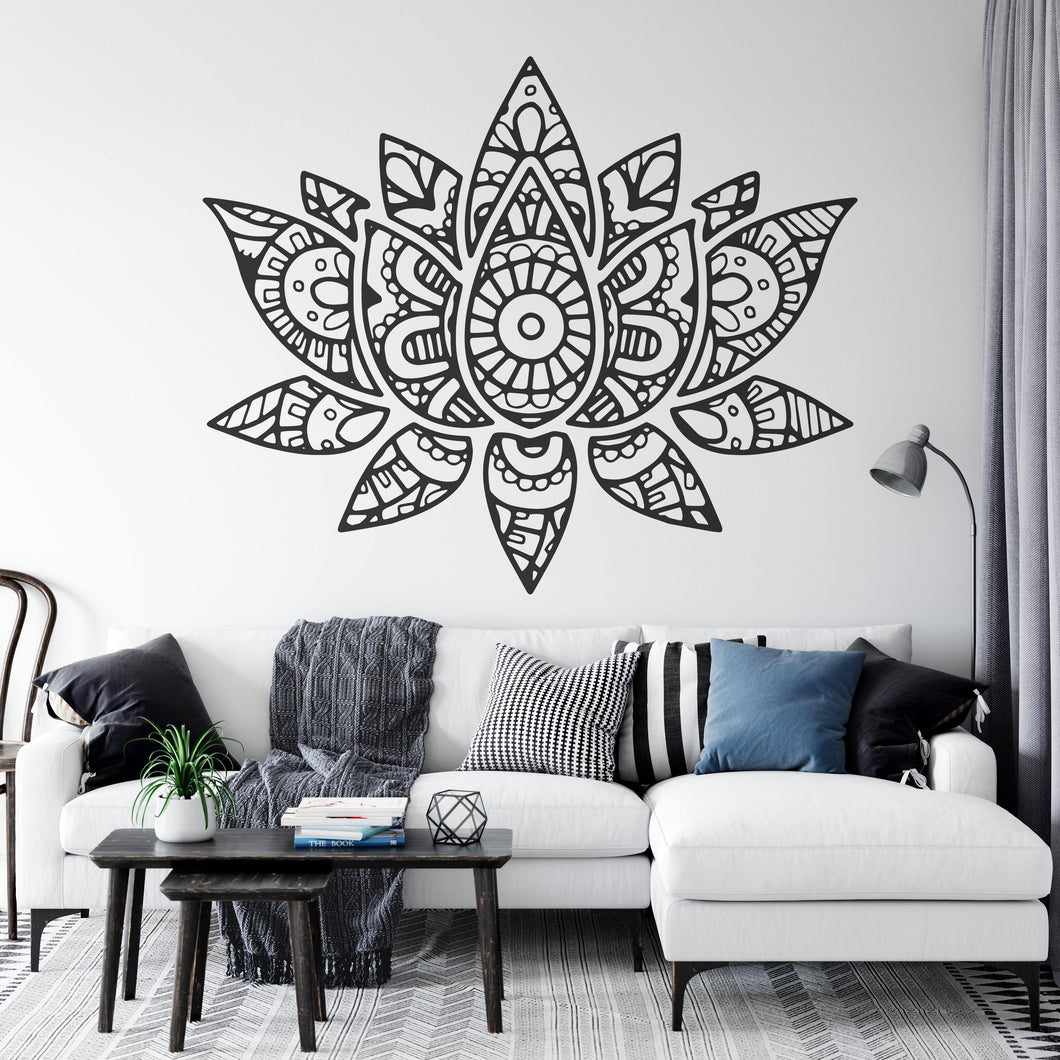 Mandala Lotus Flower Wall Sticker | Apex Stickers