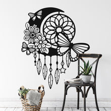 Load image into Gallery viewer, Moon Dream Catcher With Butterflies Wall Sticker | Apex Stickers
