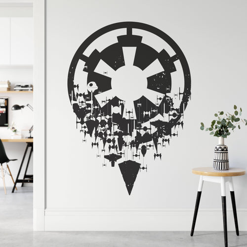 Star Wars Imperial Logo And Fleet Wall Sticker | Apex Stickers