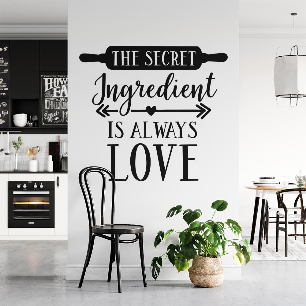The Secret Ingredient Is Always Love Wall Sticker | Apex Stickers