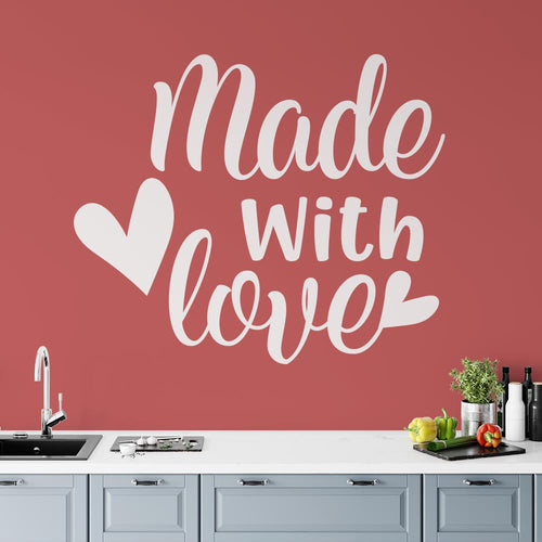 Made With Love Wall Sticker | Apex Stickers