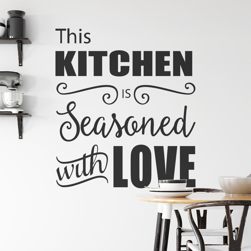 This Kitchen Is Seasoned With Love Wall Sticker | Apex Stickers