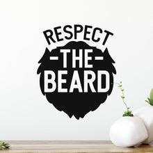 Load image into Gallery viewer, Respect The Beard Wall Sticker | Apex Stickers
