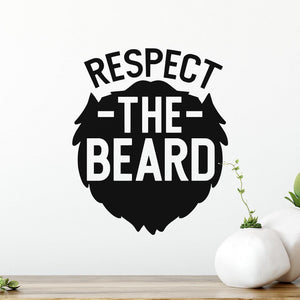 Respect The Beard Wall Sticker | Apex Stickers