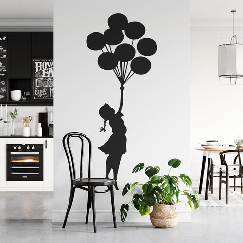 Banksy Girl With Balloons Wall Sticker | Apex Stickers
