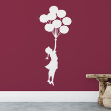 Load image into Gallery viewer, Banksy Girl With Balloons Wall Sticker | Apex Stickers
