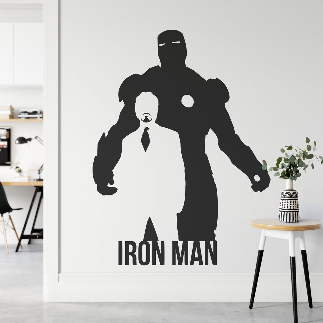Iron Man With Text Wall Sticker | Apex Stickers