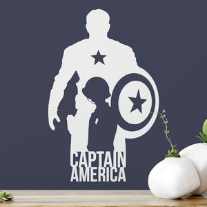 Captain America With Text Wall Sticker | Apex Stickers