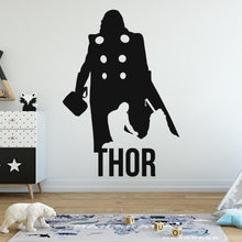 Load image into Gallery viewer, Thor With Text Wall Sticker | Apex Stickers

