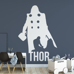 Thor With Text Wall Sticker | Apex Stickers